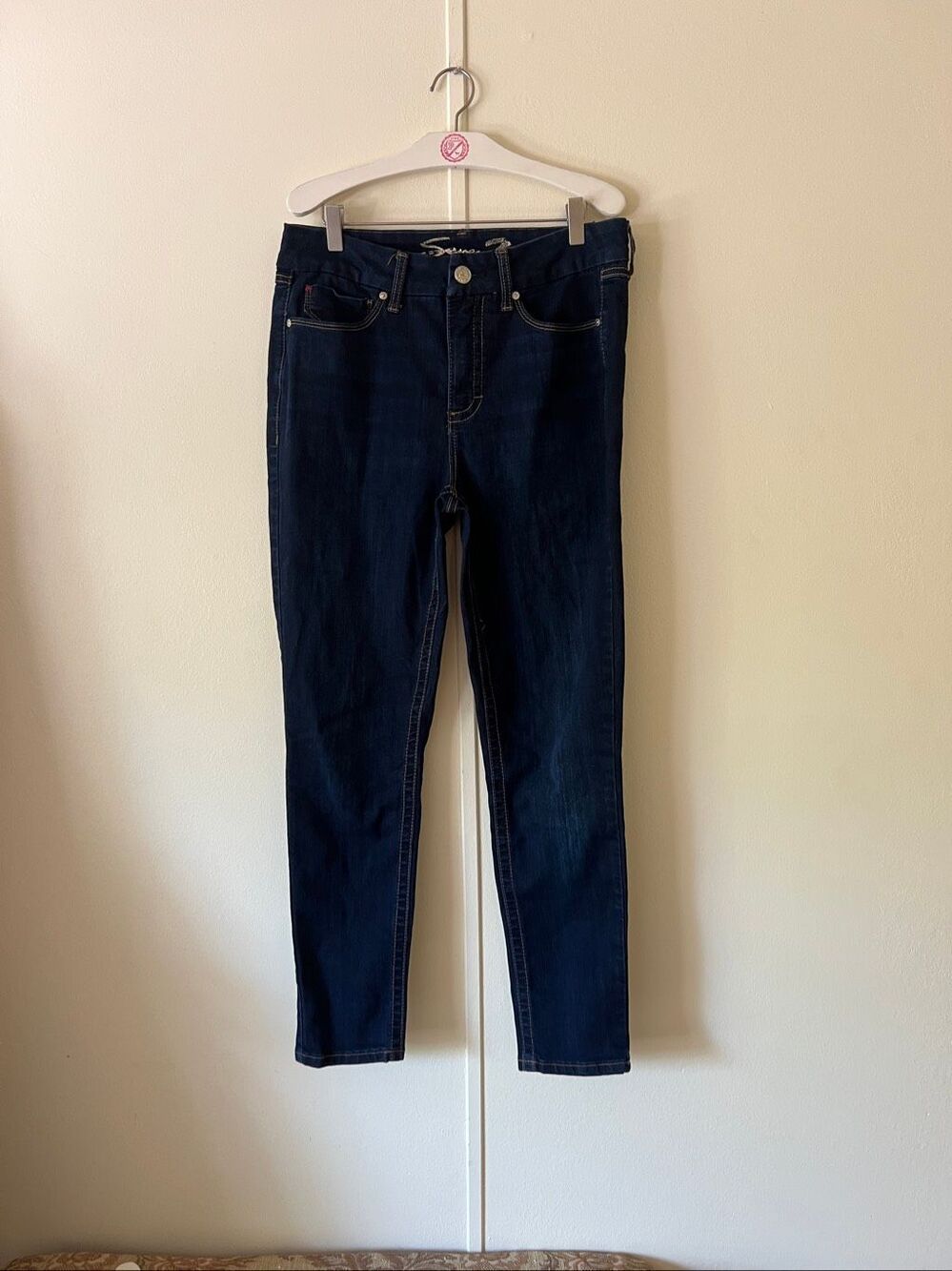 Seven7 Tummy Less High Rise Skinny Jeans Womans Size 12 Flaw